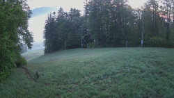 Prostřední část sjezdovky a snowpark