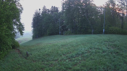 Prostřední část sjezdovky a snowpark