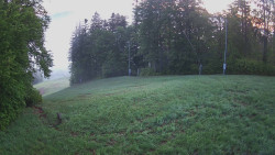 Prostřední část sjezdovky a snowpark