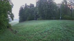 Prostřední část sjezdovky a snowpark