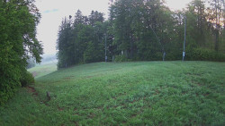 Prostřední část sjezdovky a snowpark