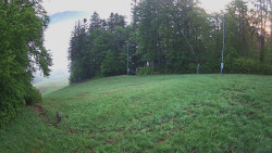 Prostřední část sjezdovky a snowpark