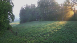 Prostřední část sjezdovky a snowpark
