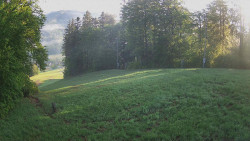 Prostřední část sjezdovky a snowpark