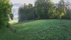 Prostřední část sjezdovky a snowpark