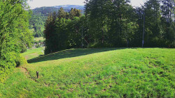 Prostřední část sjezdovky a snowpark