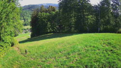 Prostřední část sjezdovky a snowpark