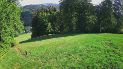 Prostřední část sjezdovky a snowpark