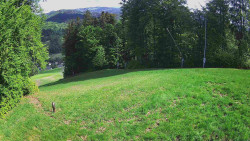 Prostřední část sjezdovky a snowpark