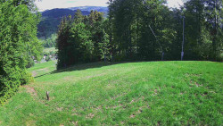Prostřední část sjezdovky a snowpark