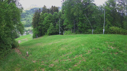 Prostřední část sjezdovky a snowpark