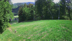 Prostřední část sjezdovky a snowpark