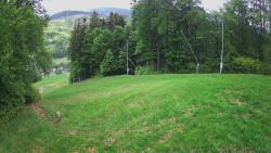 Prostřední část sjezdovky a snowpark