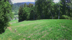 Prostřední část sjezdovky a snowpark
