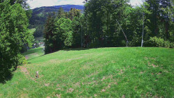 Prostřední část sjezdovky a snowpark