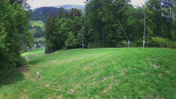 Prostřední část sjezdovky a snowpark