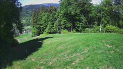 Prostřední část sjezdovky a snowpark