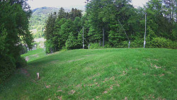 Prostřední část sjezdovky a snowpark