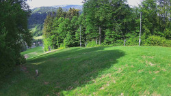 Prostřední část sjezdovky a snowpark