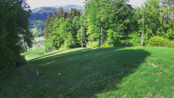Prostřední část sjezdovky a snowpark