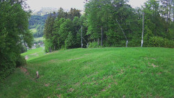 Prostřední část sjezdovky a snowpark