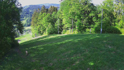 Prostřední část sjezdovky a snowpark