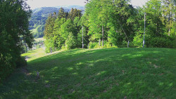 Prostřední část sjezdovky a snowpark