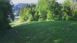 Prostřední část sjezdovky a snowpark