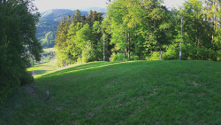 Prostřední část sjezdovky a snowpark