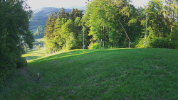Prostřední část sjezdovky a snowpark
