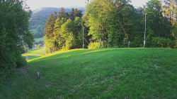 Prostřední část sjezdovky a snowpark