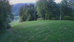 Prostřední část sjezdovky a snowpark