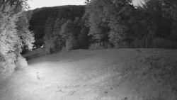 Prostřední část sjezdovky a snowpark
