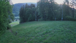 Prostřední část sjezdovky a snowpark