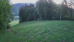 Prostřední část sjezdovky a snowpark