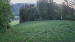 Prostřední část sjezdovky a snowpark