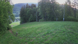 Prostřední část sjezdovky a snowpark
