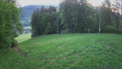 Prostřední část sjezdovky a snowpark