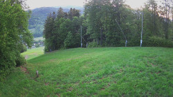 Prostřední část sjezdovky a snowpark