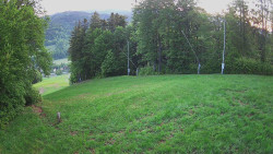 Prostřední část sjezdovky a snowpark