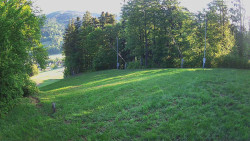 Prostřední část sjezdovky a snowpark
