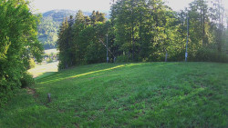 Prostřední část sjezdovky a snowpark