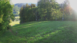 Prostřední část sjezdovky a snowpark