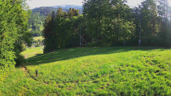 Prostřední část sjezdovky a snowpark