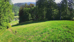 Prostřední část sjezdovky a snowpark