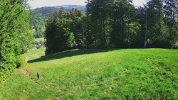 Prostřední část sjezdovky a snowpark
