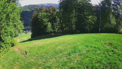 Prostřední část sjezdovky a snowpark