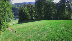 Prostřední část sjezdovky a snowpark