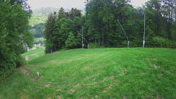 Prostřední část sjezdovky a snowpark