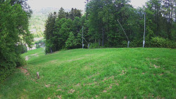 Prostřední část sjezdovky a snowpark